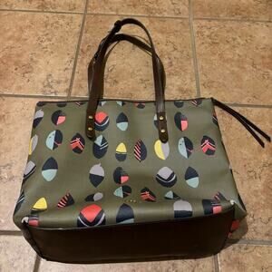 Fossil Jenna leaf print tote bag